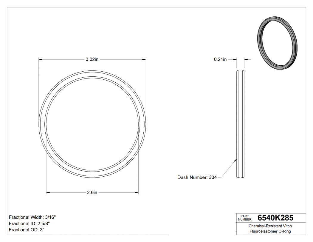Technical drawing - 6540K285